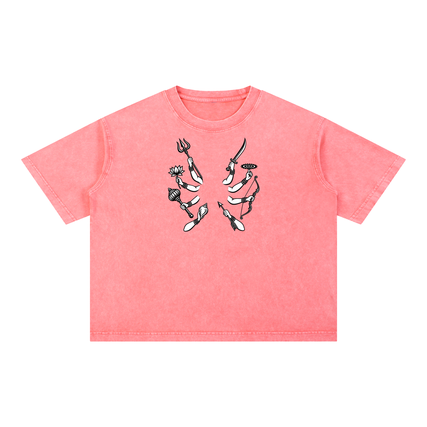 Mahishasura Mardini - Mineral Wash Boxy Cotton T-Shirt