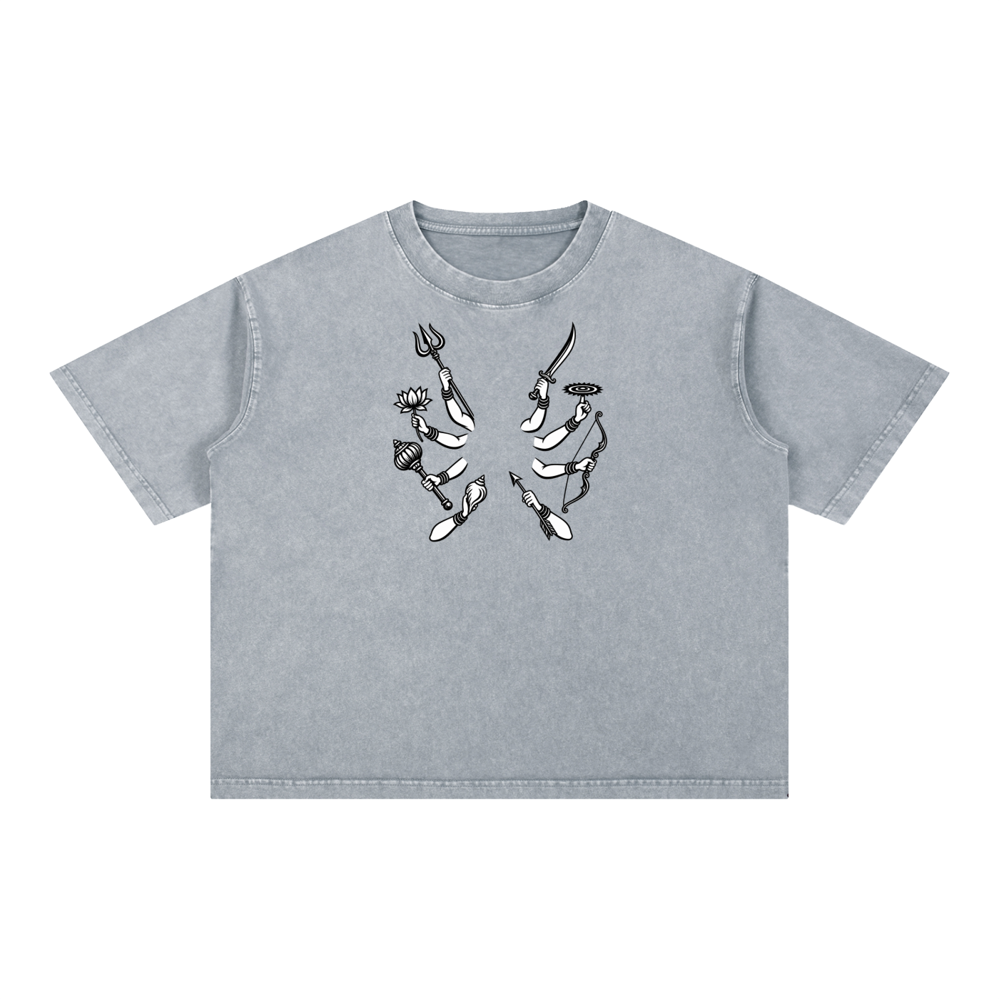 Mahishasura Mardini - Mineral Wash Boxy Cotton T-Shirt