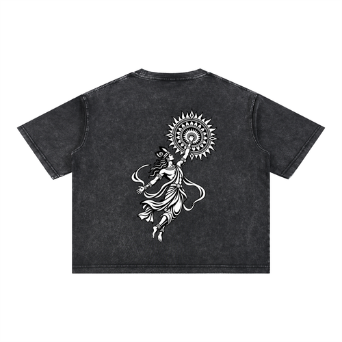 Sudharshan - Mineral Wash Boxy Cotton T-Shirt