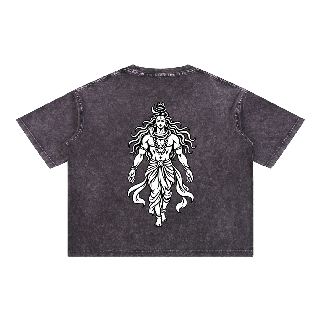 Rudra - Mineral Wash Boxy Cotton T-Shirt