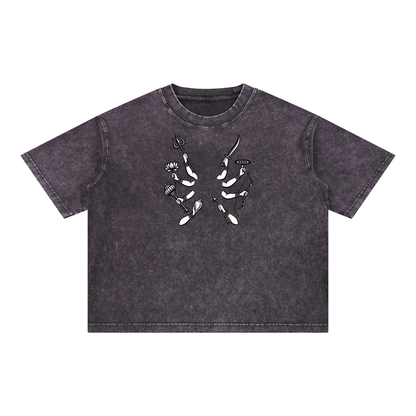 Mahishasura Mardini - Mineral Wash Boxy Cotton T-Shirt