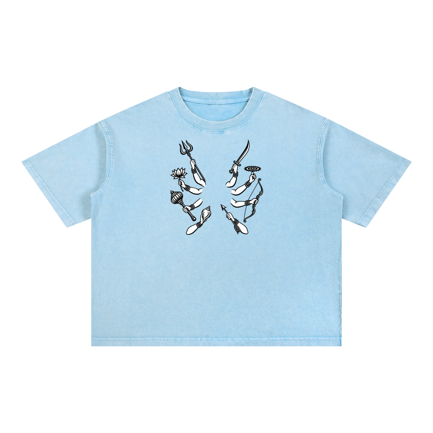 Mahishasura Mardini - Mineral Wash Boxy Cotton T-Shirt