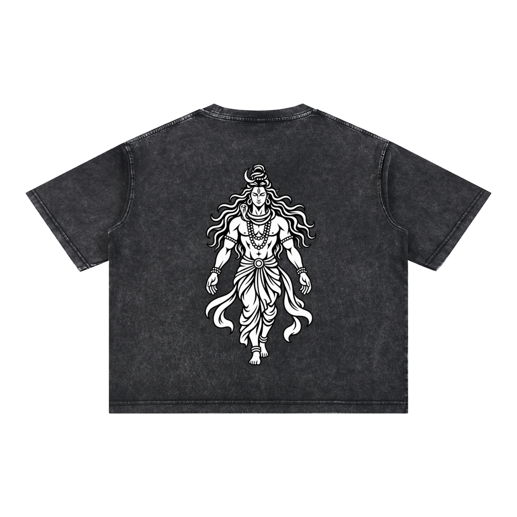 Rudra - Mineral Wash Boxy Cotton T-Shirt