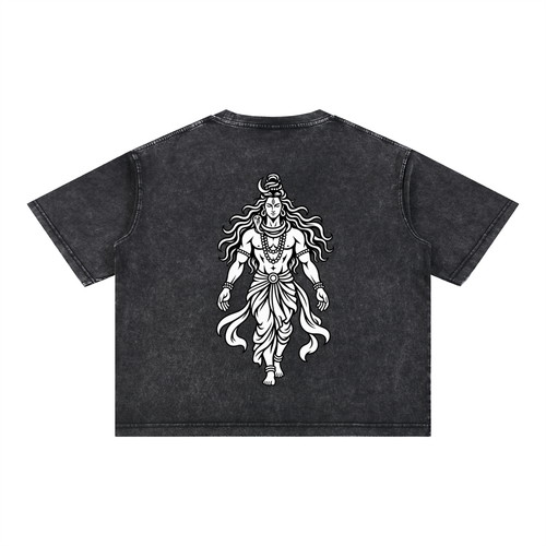 Rudra - Mineral Wash Boxy Cotton T-Shirt