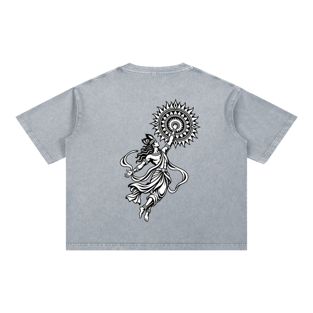 Sudharshan - Mineral Wash Boxy Cotton T-Shirt