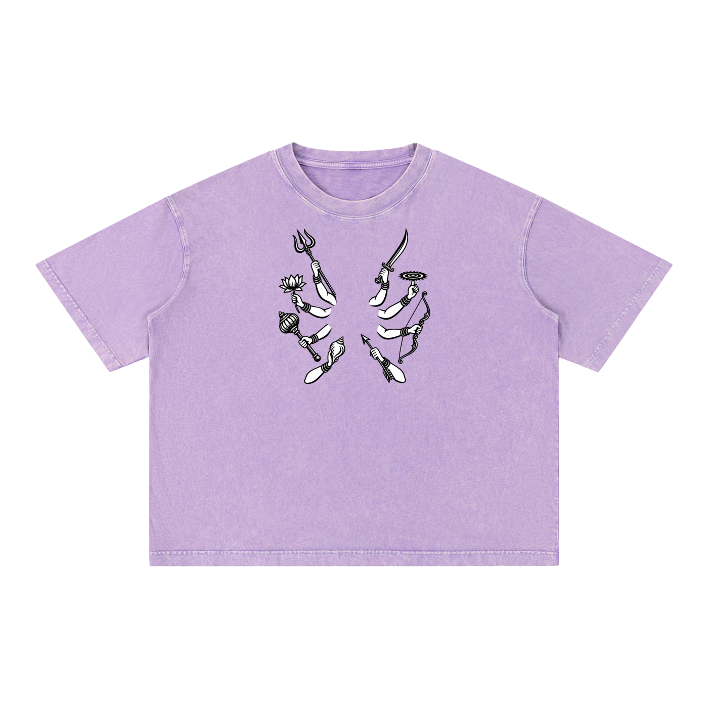 Mahishasura Mardini - Mineral Wash Boxy Cotton T-Shirt