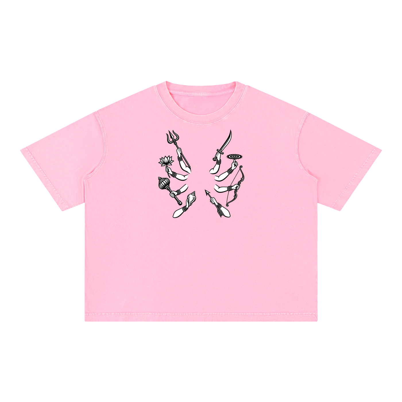 Mahishasura Mardini - Mineral Wash Boxy Cotton T-Shirt