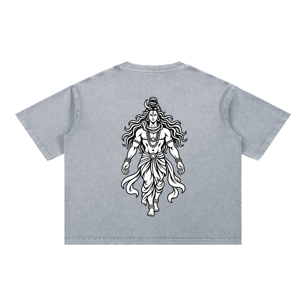 Rudra - Mineral Wash Boxy Cotton T-Shirt